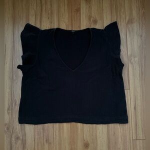 Rails Miley Flutter Sleeve Top in Black